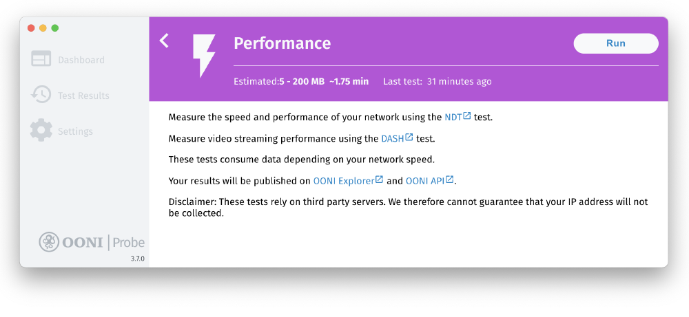 Inside Performance card